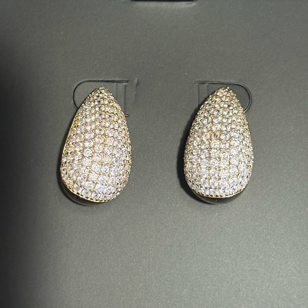 Jewels by Sunaina Elegant Gold ToneTeardrop Earrings